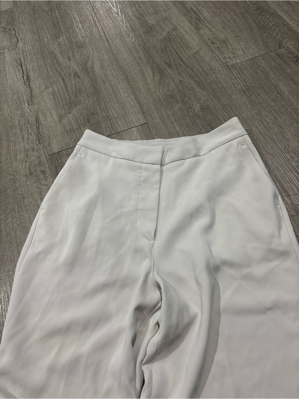 QUINCE Stretch Crepe Classic Trouser Pants Textured Sand Size 10 - Picture 4 of 6